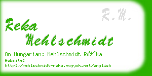 reka mehlschmidt business card